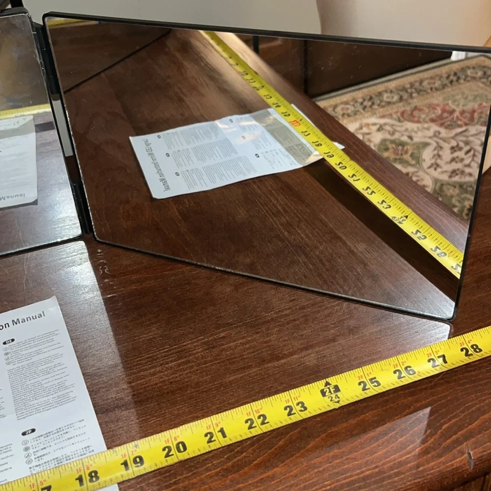 Cosmetic Large Mirror 3 Screens Hang or Stand Up NWOT